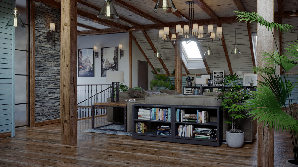 Мансардный этаж над гаражом.