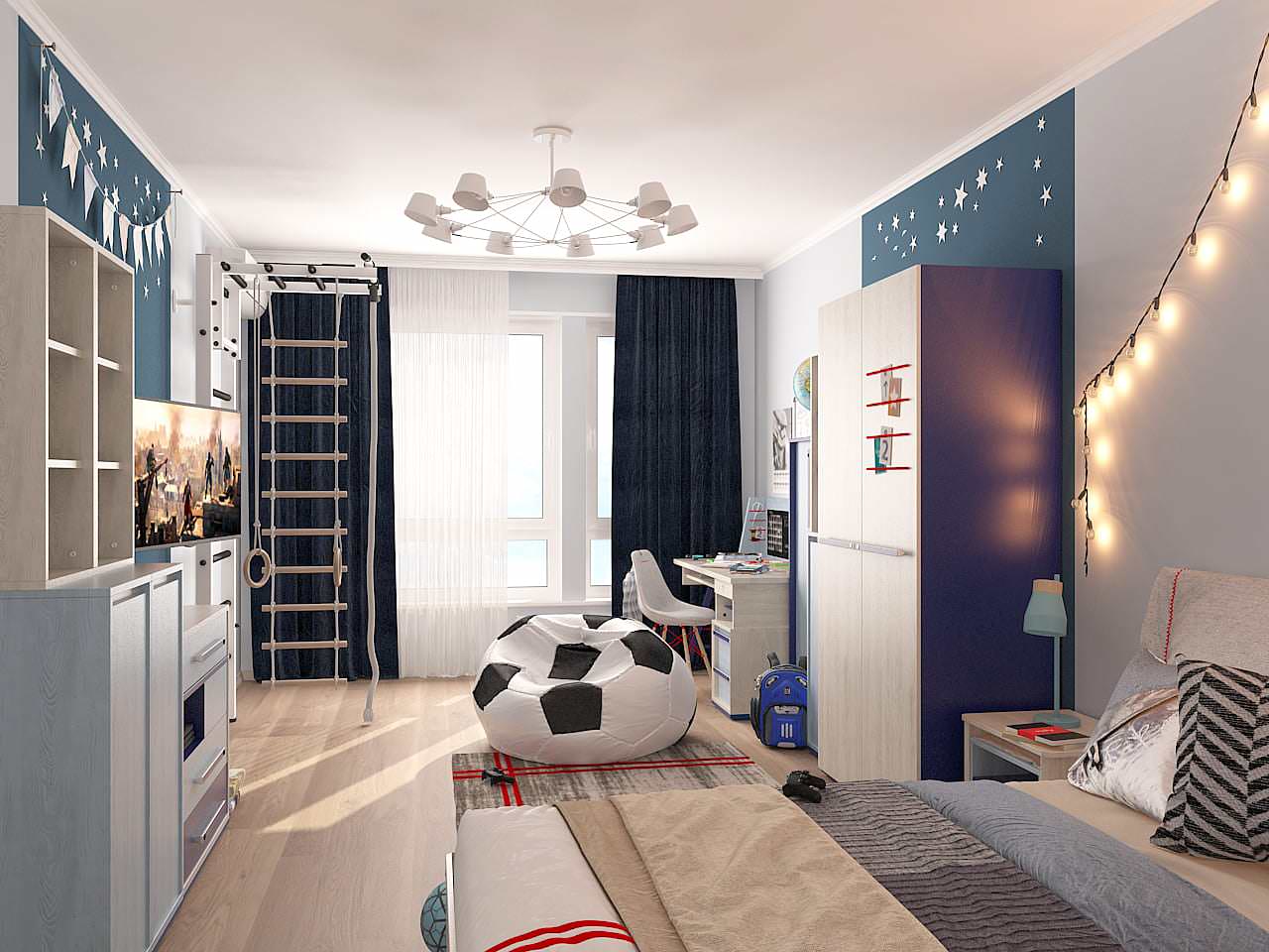 Двухкомнатная. Стены+мебель. Москва