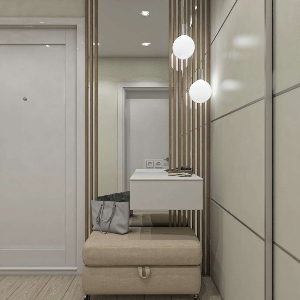 Дизайн современной однокомнатной квартиры в морских оттенках