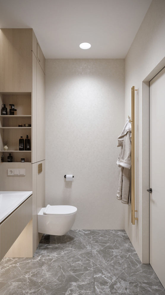 3к студия монохромный интерьер в стиле Современной классики