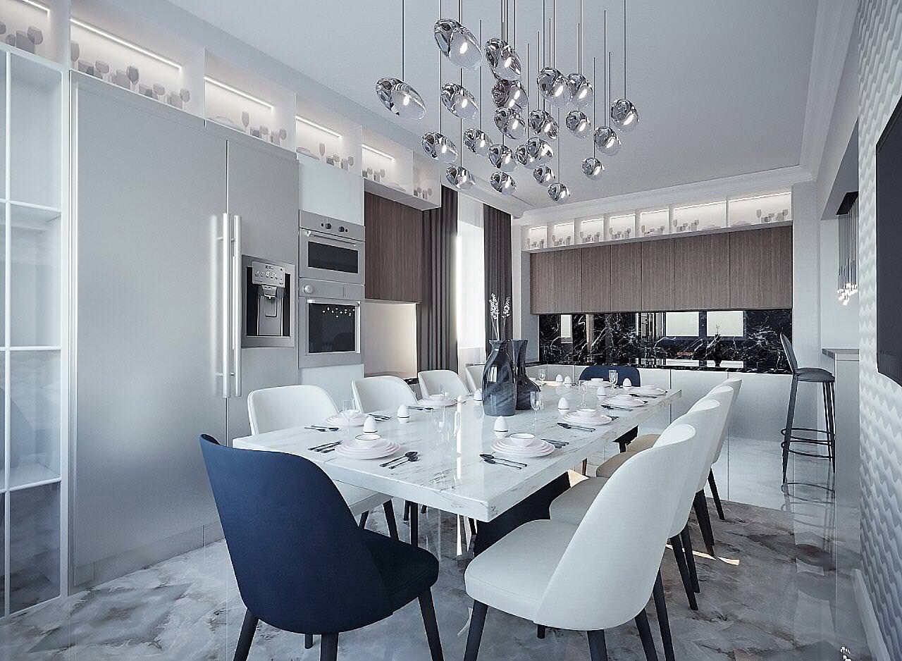 Обложка проекта: Дизайн кухни - столовой