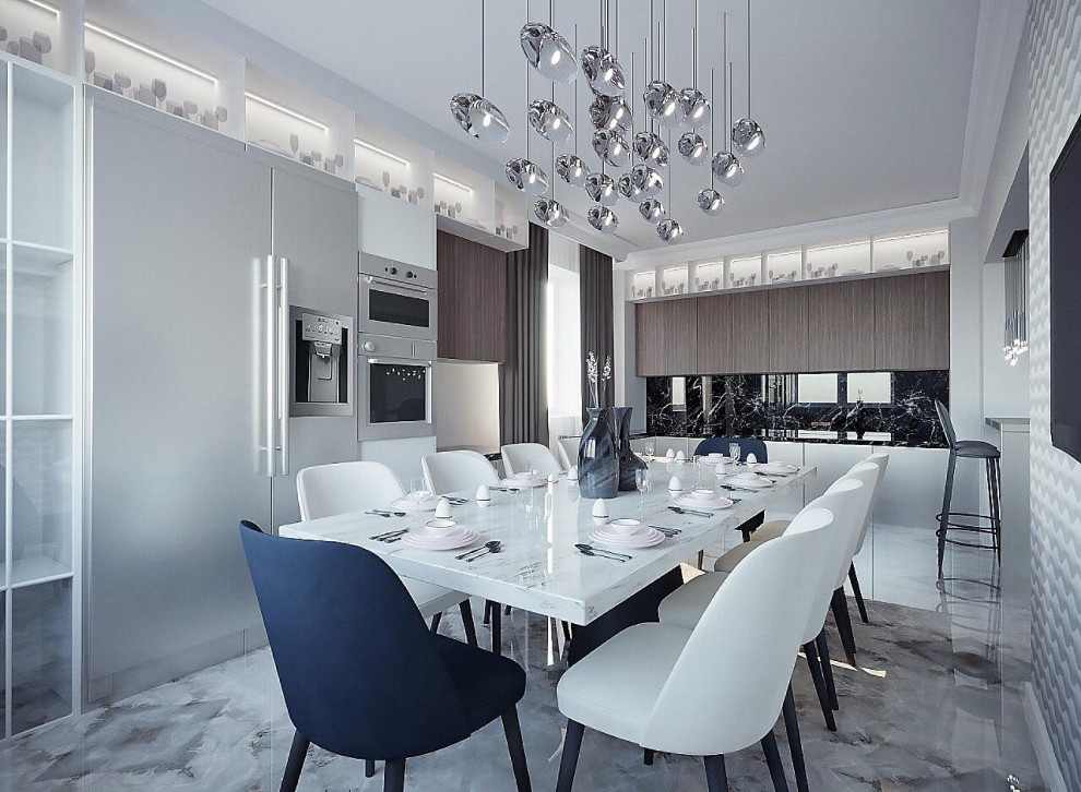 Обложка проекта: Дизайн кухни - столовой