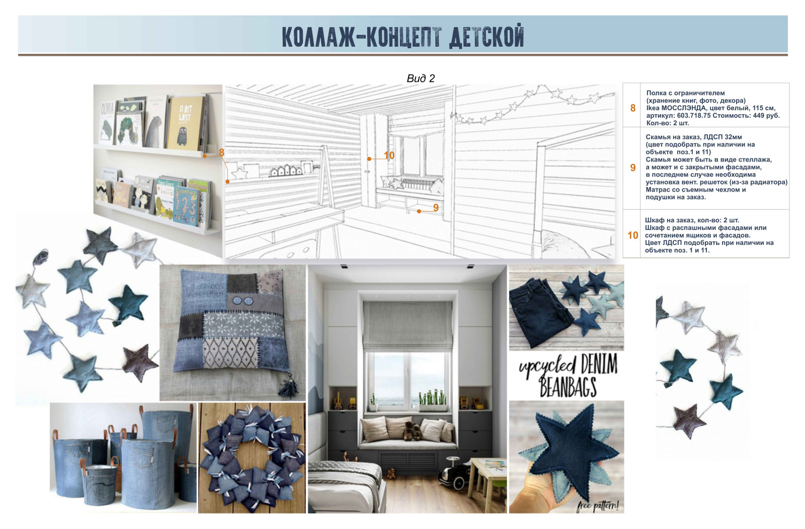 Примеры эскизного (неполного) проекта детской комнаты в загородном доме