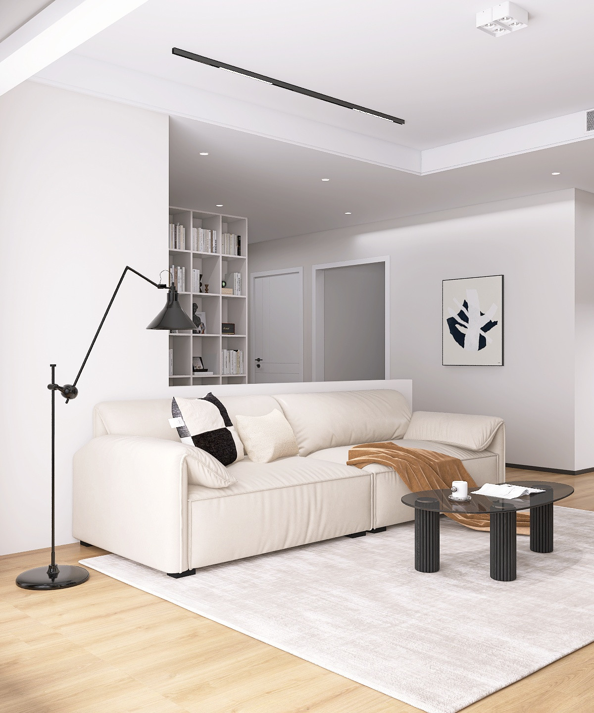 Обложка проекта: Современная кухня-гостиная 58 м²