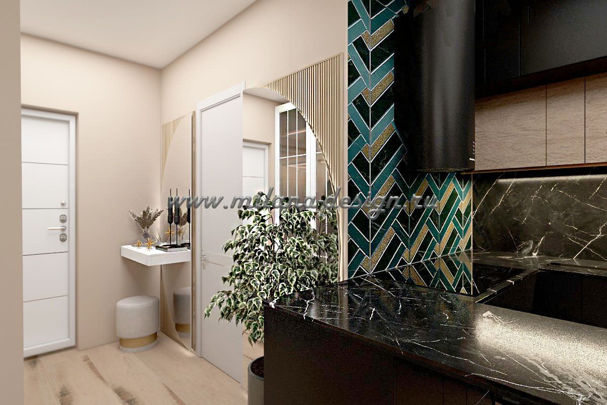 Однокомнатная квартира в этническом стиле