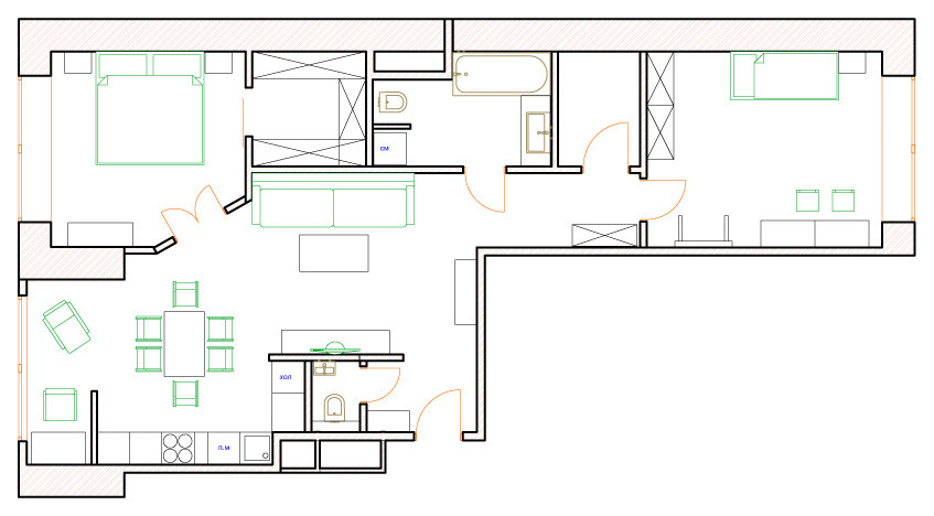 ЖК Наследие. Двухкомнатная квартира в Скандинавском стиле.