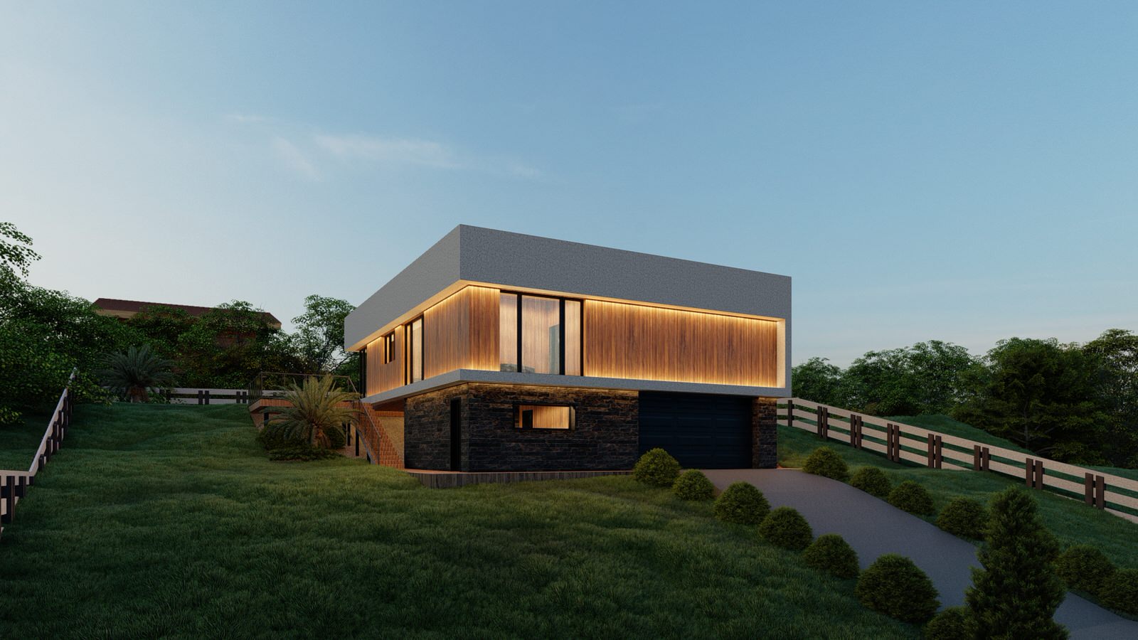 Стиль хайтек – дом (S 194 м2)