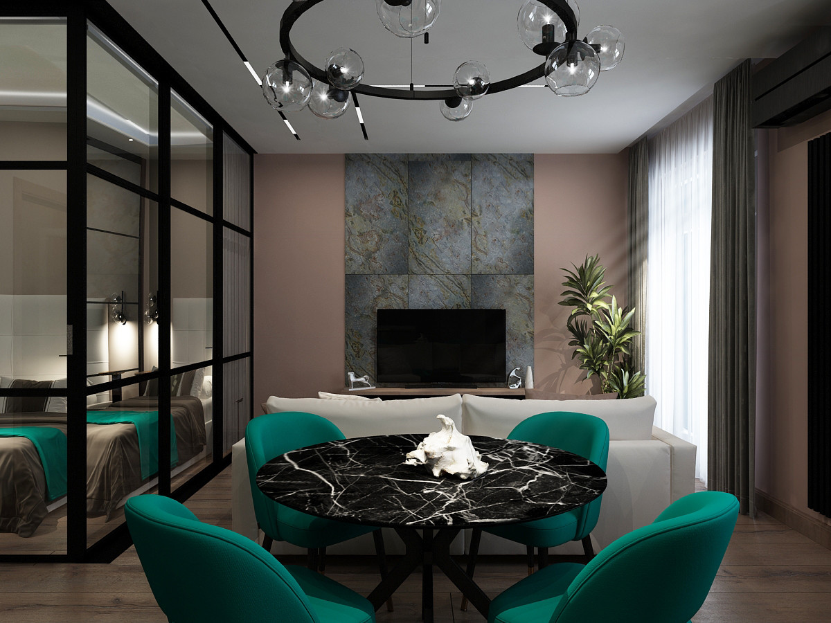 Обложка проекта: Квартира в современном стиле в разных вариантах исполнения