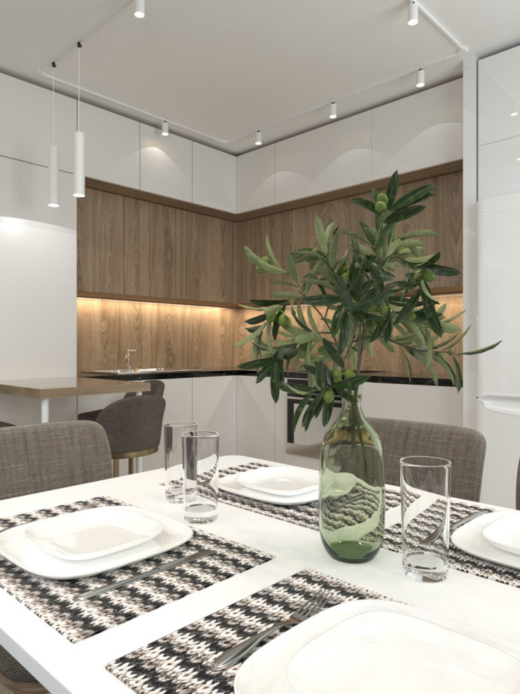 Кухня-гостиная в 3-х комнатной квартире