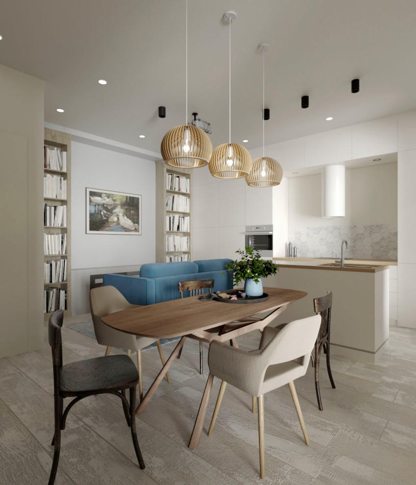 Таунхауз в ЖК ПаркАпрель. Кухня-гостиная