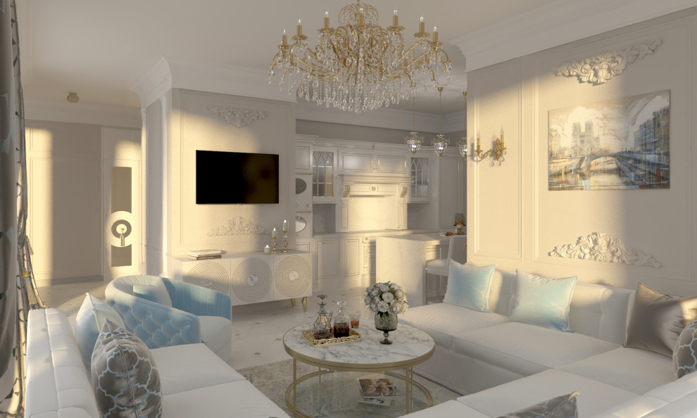 Классический интерьер в Москва Сити