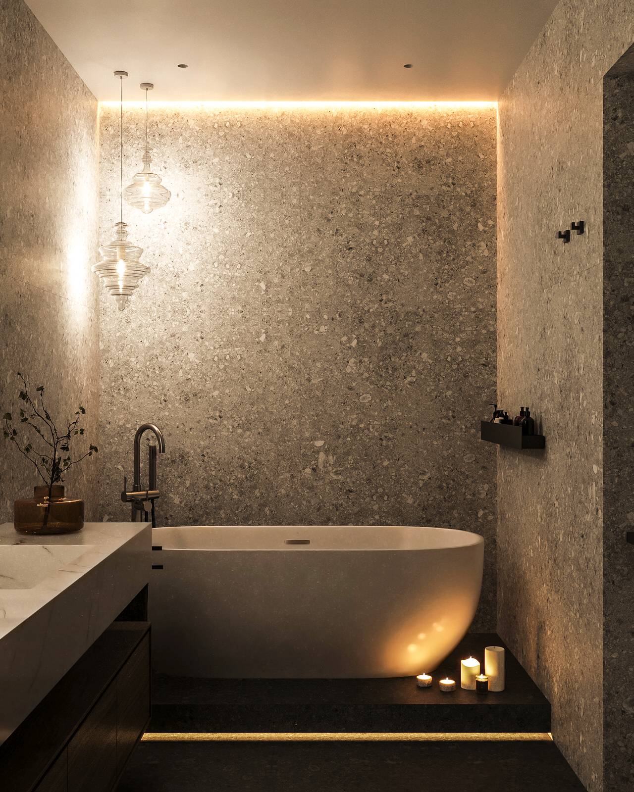 Дизайн-проект интерьера квартиры, Москва: ванная