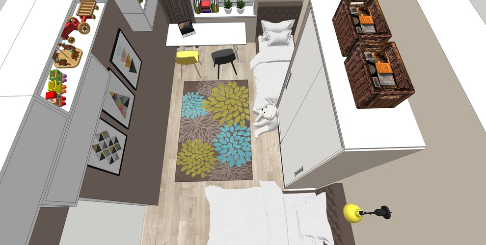 Дизайн цветной детской комнаты