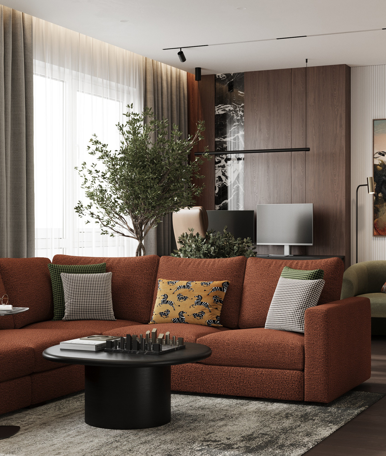 Обложка проекта: Студия 63м² для молодого парня в ЖК "Барклая" г. Москва