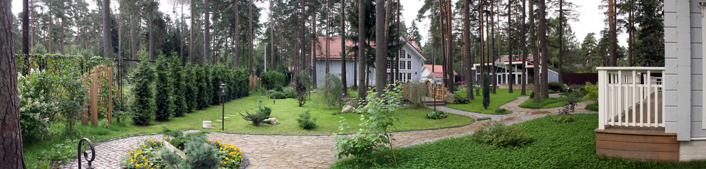 Реализация ландшафтного проекта в сосновом лесу