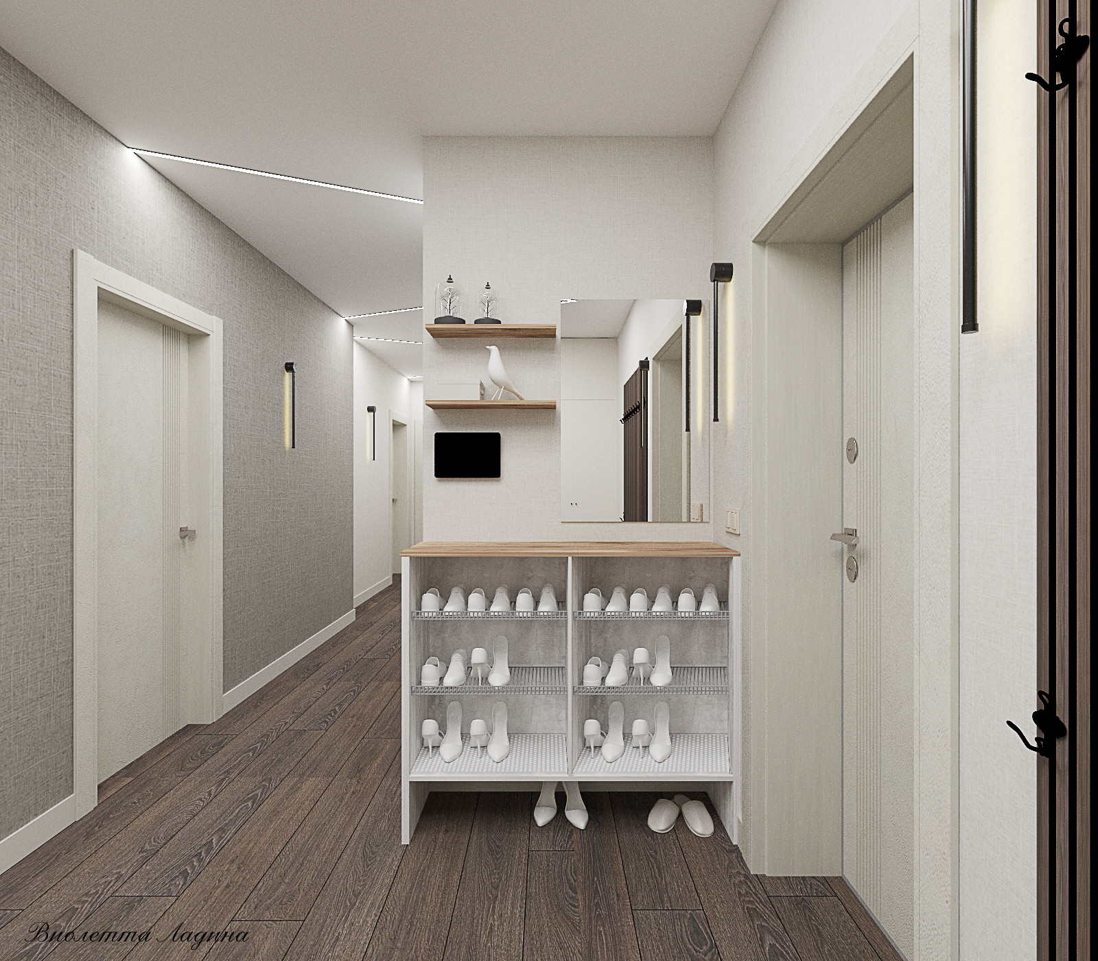 Большая квартира с воспоминаниями о путешествиях.