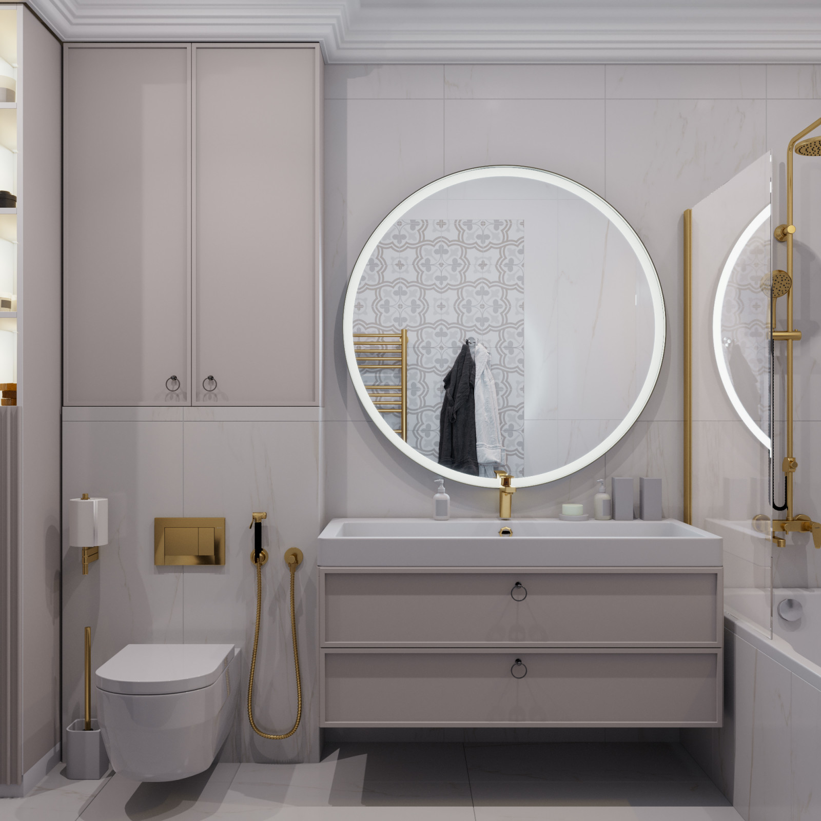 Современная квартира с элементами неоклассики