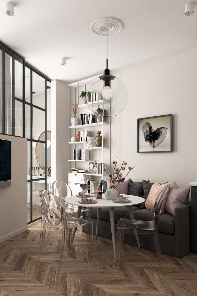 Дизайн-проект однокомнатной квартиры студии, площадью 40,4м.кв., в ЖК «Эталон» д