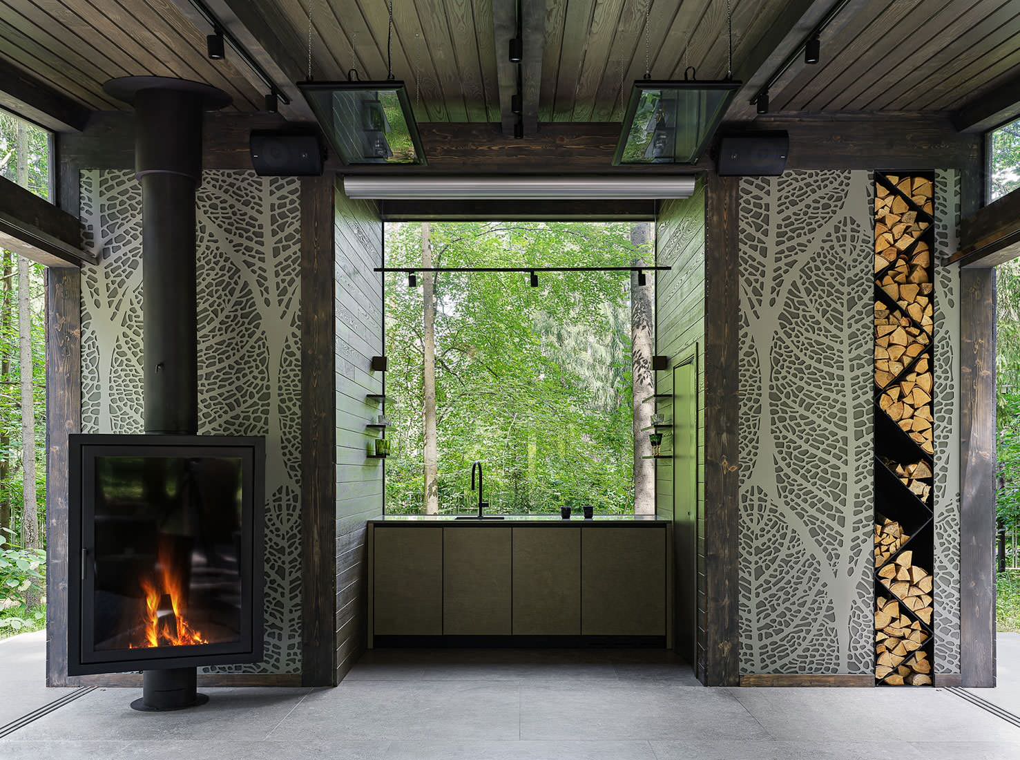 Терраса и беседка в подмосковной усадьбе