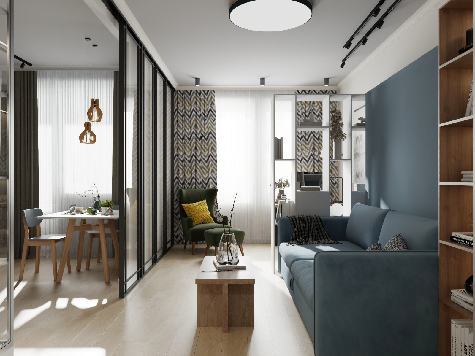 Интерьер квартиры в стиле сканди