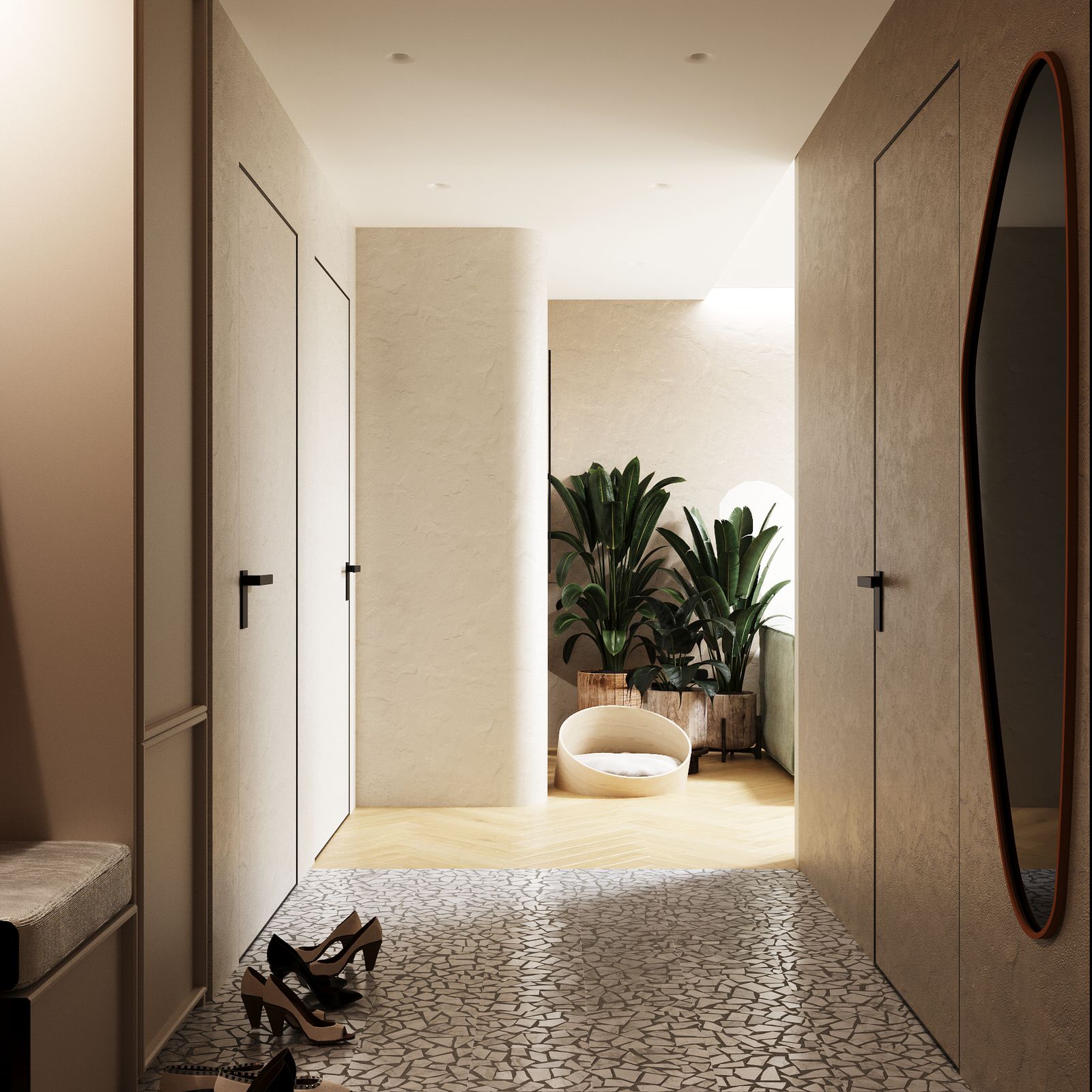 ВИЗУАЛИЗАЦИЯ ИНТЕРЬЕРА В ТЕПЛЫХ ТОНАХ