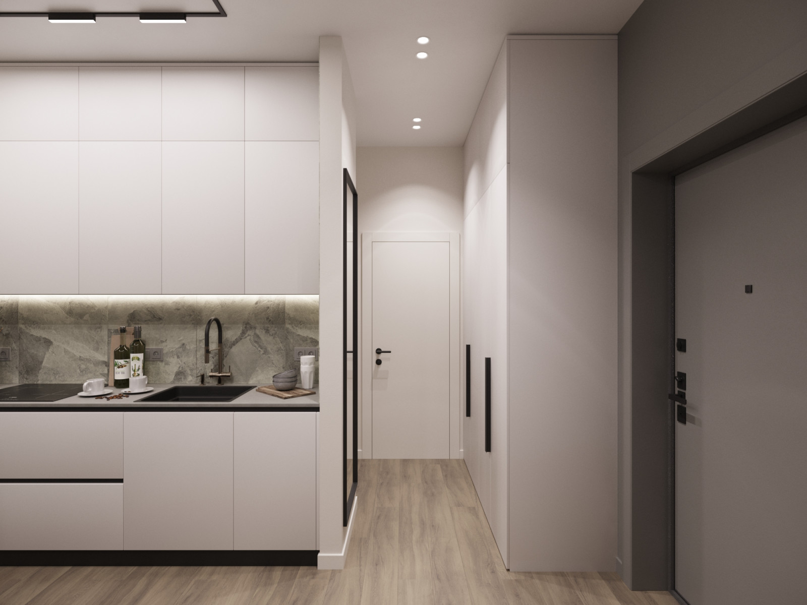 Дизайн интерьера евротрехкомнатной квартиры 65 м2