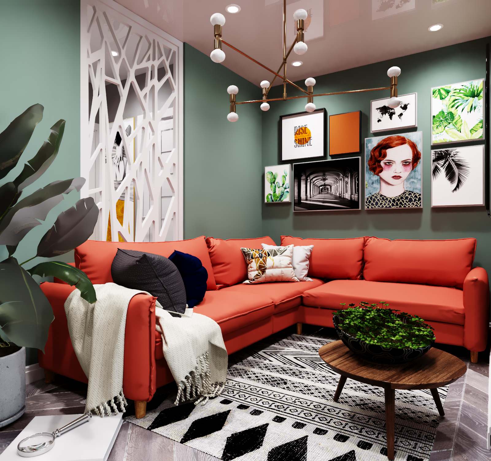 Гостиная в ЖК "Вертикаль", г. Тула