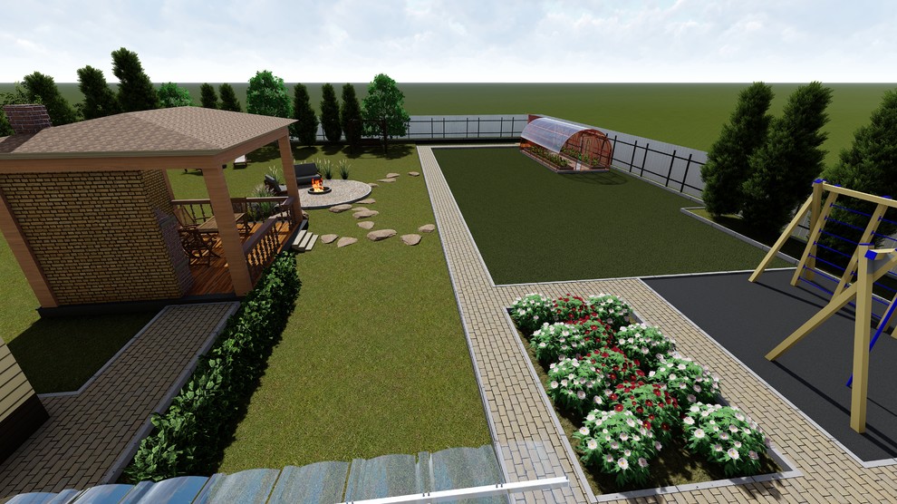 Ландшафтный дизайн-проект участка 15 соток