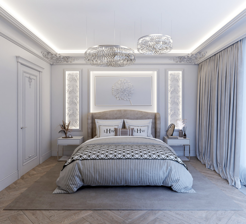 Обложка проекта: Дизайн интерьера "Спальня в ЖК "Алые паруса"