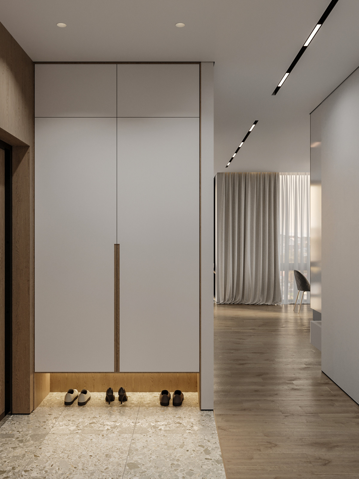 Современная квартира 94 м² - проект для семьи с ребёнком