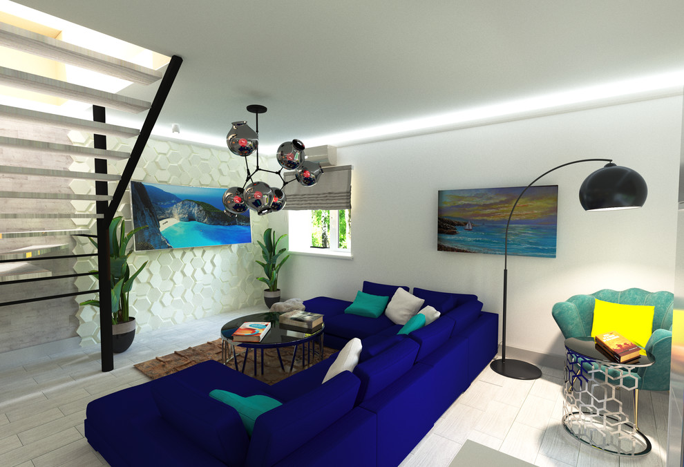 Дизайн проект кухни-гостиной