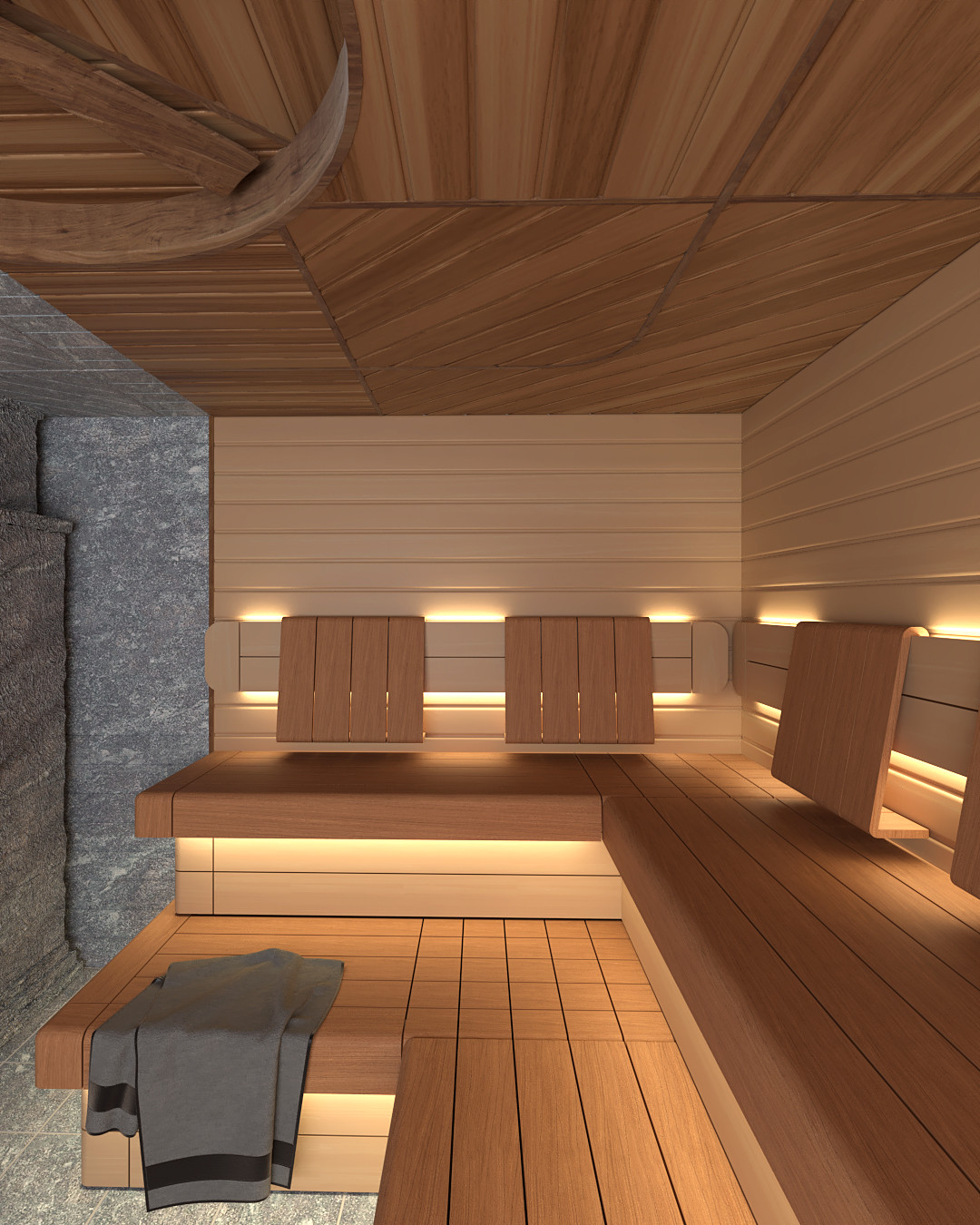 Дизайн-проект сауны с панорамным окном