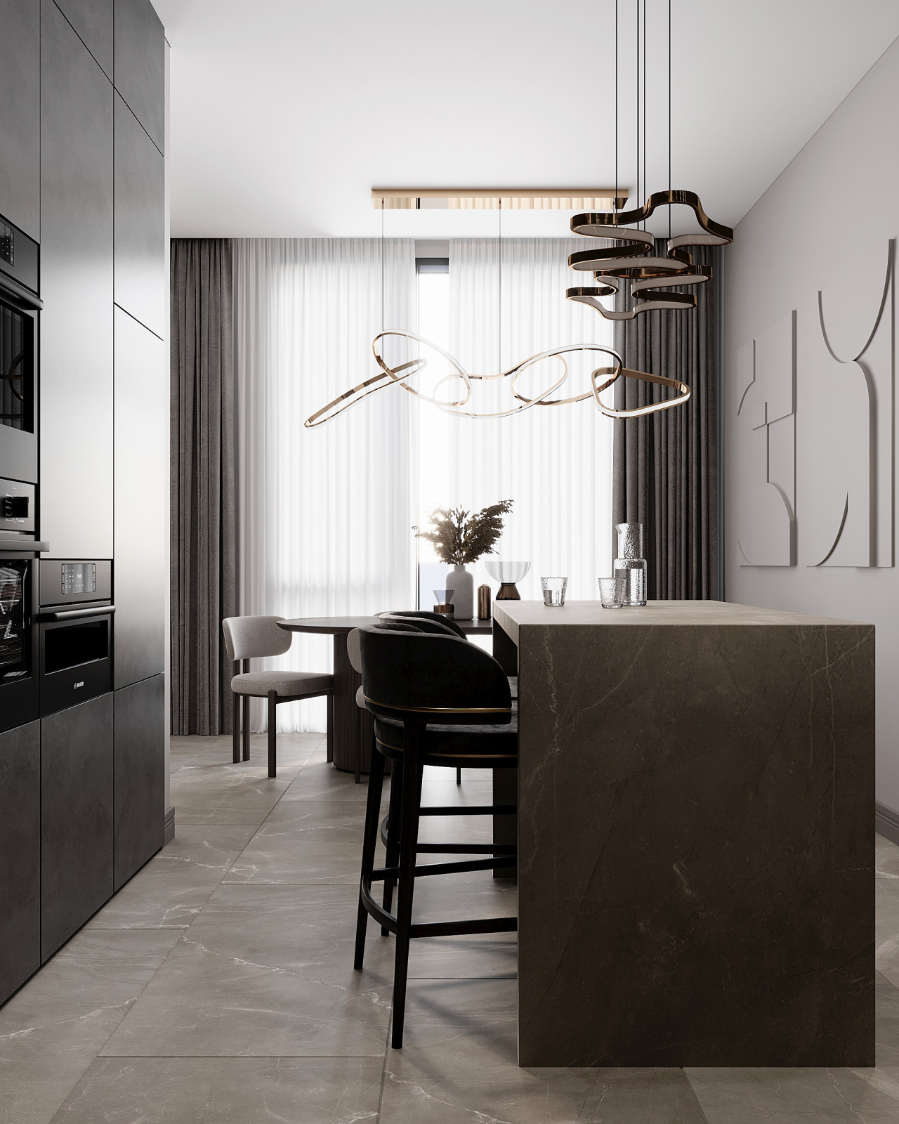 Will Towers Квартира 111м2 Кухня-Столовая