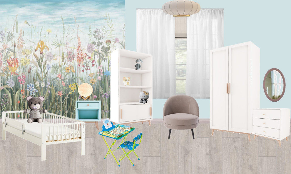 Коллаж детской Алисы, 10,2 кв. метра.