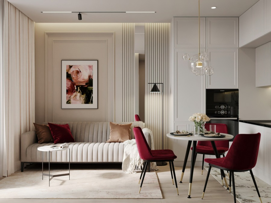 Обложка проекта: Дизайн-проект однокомнатной квартиры в г. Екатеринбург