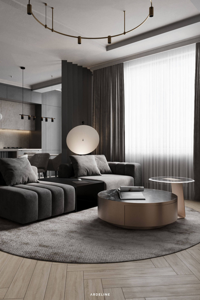Дизайн квартиры в минималистичных серых тонах