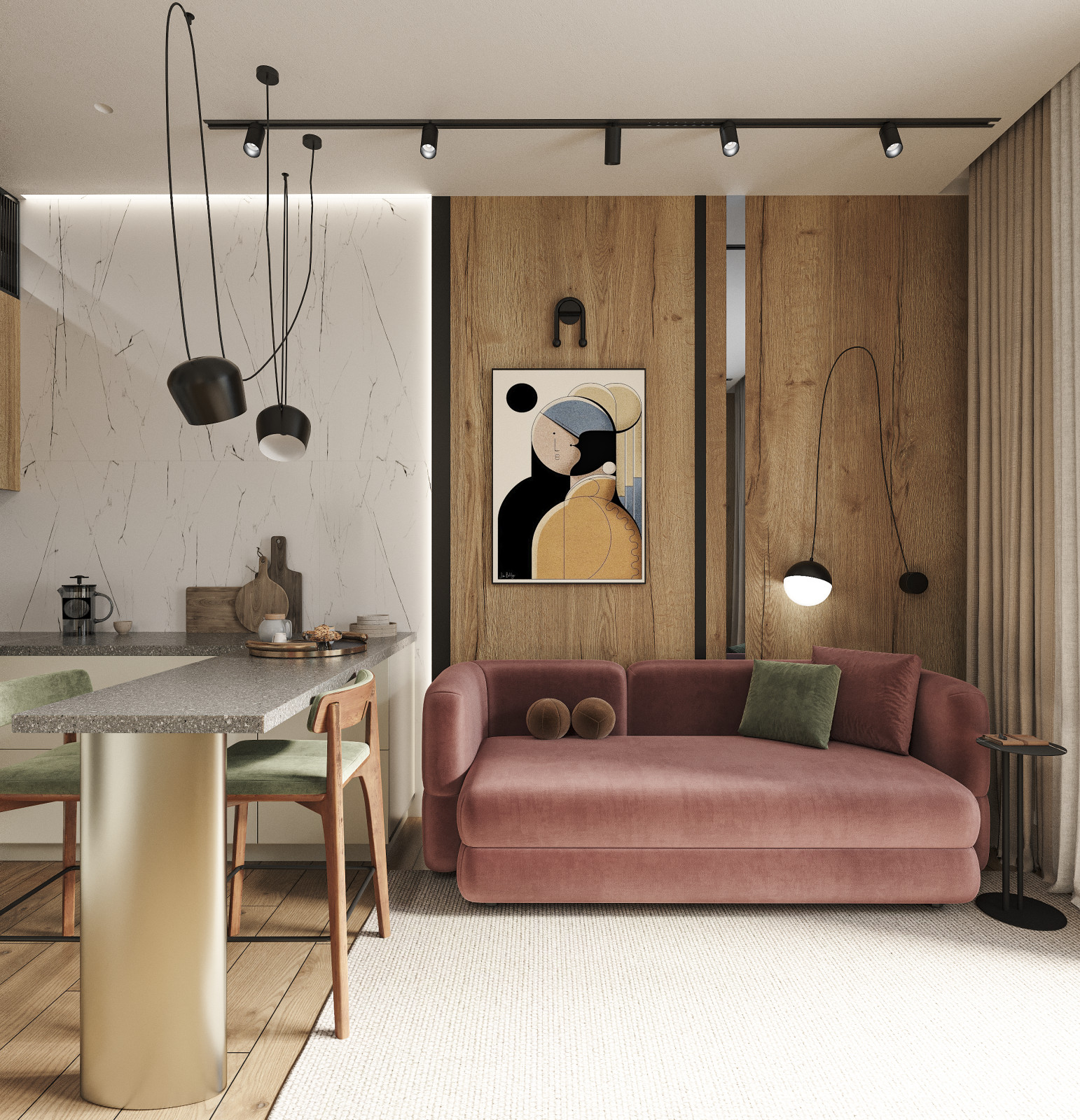 Дизайн-проект 1-комнатной квартиры в ЖК Джаз