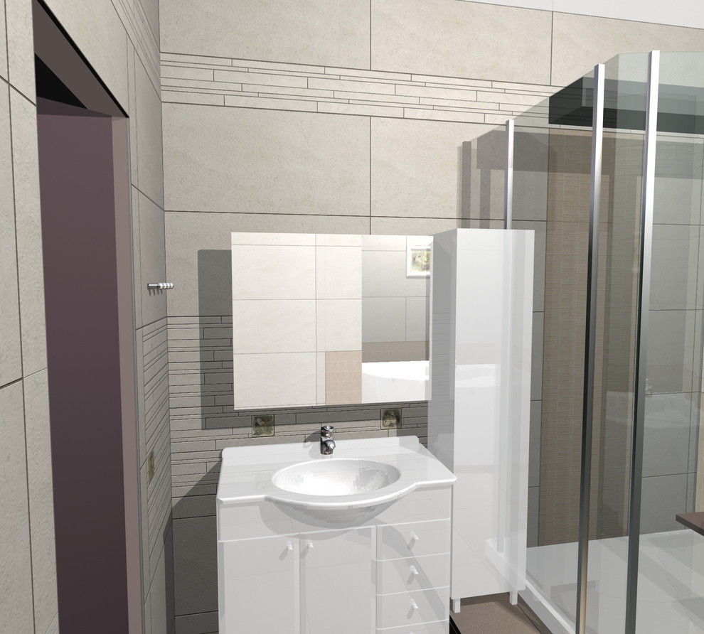 санузел с ванной и кабиной