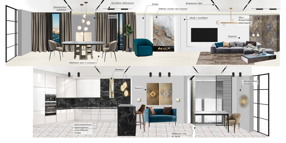 Коллажи к проекту ЖК ЗилАрт