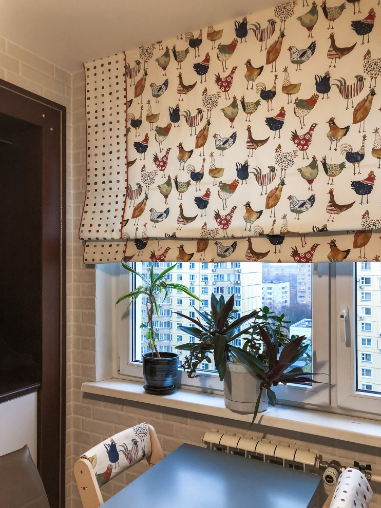 римская штора в стиле английского загородного дома