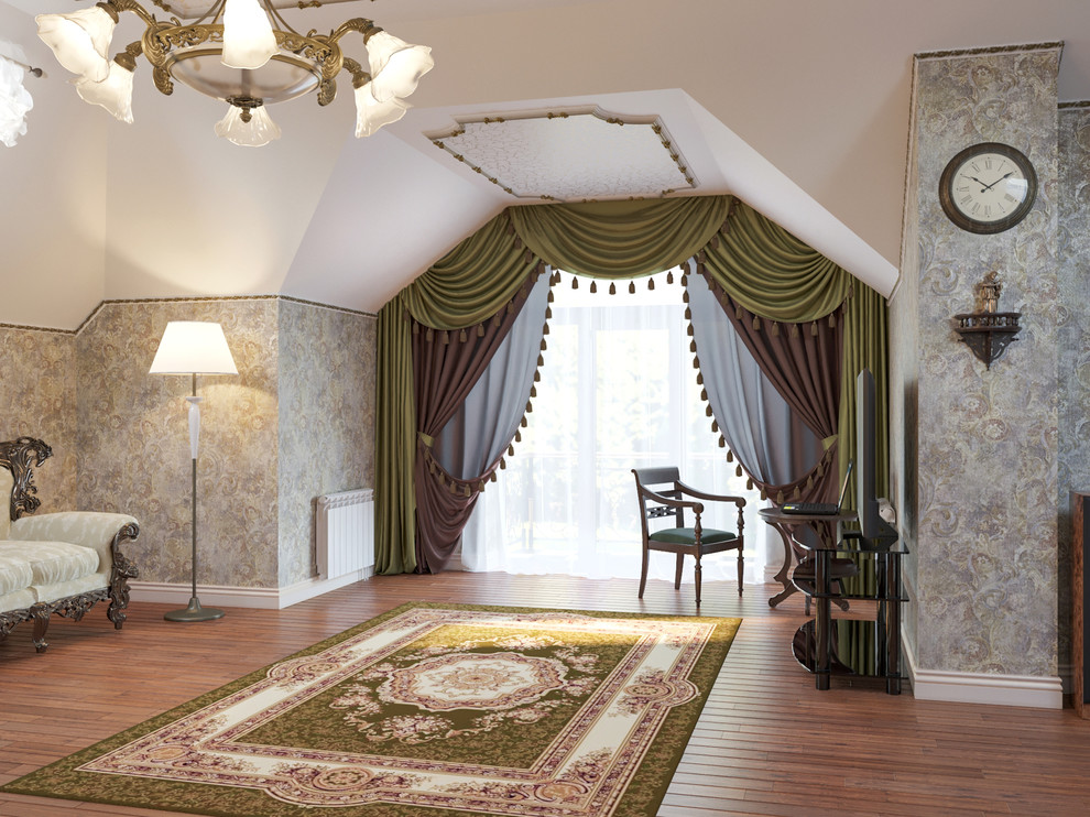 Классическая гостиная и кабинет в с.Ямном для семейной пары.