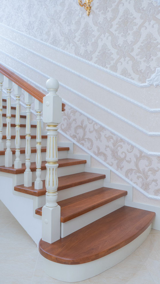 Проект 3 - Облицовка монолитной лестницы дубом на заказ