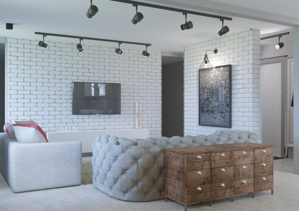 Гостиная с оттенком LOFT