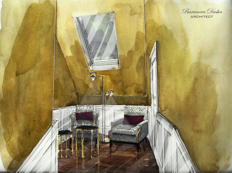 Проект таунхауса в Новой Москве площадью 300 кв м. В процессе реализации