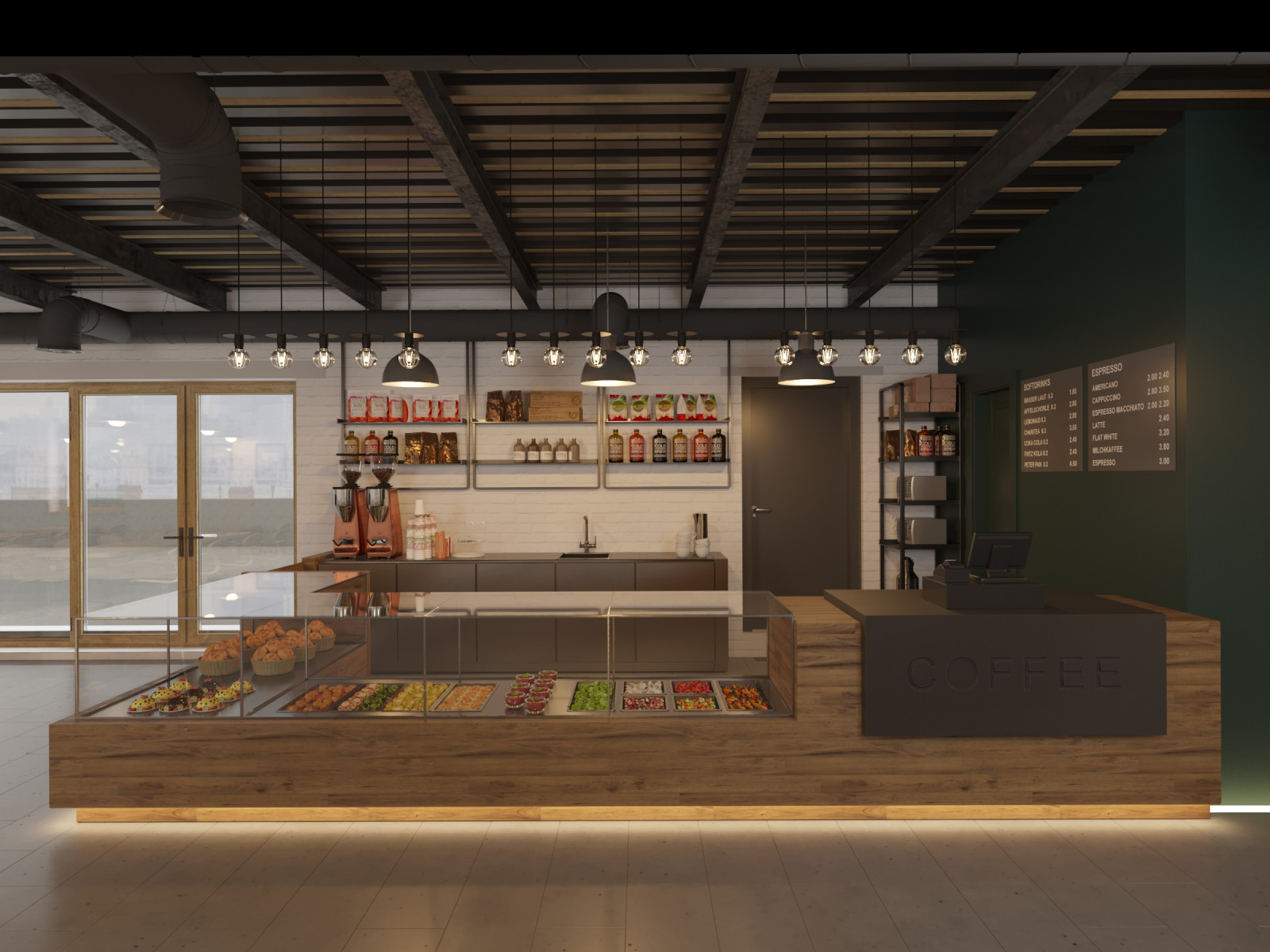 Дизайн проект коворкинг кафе
