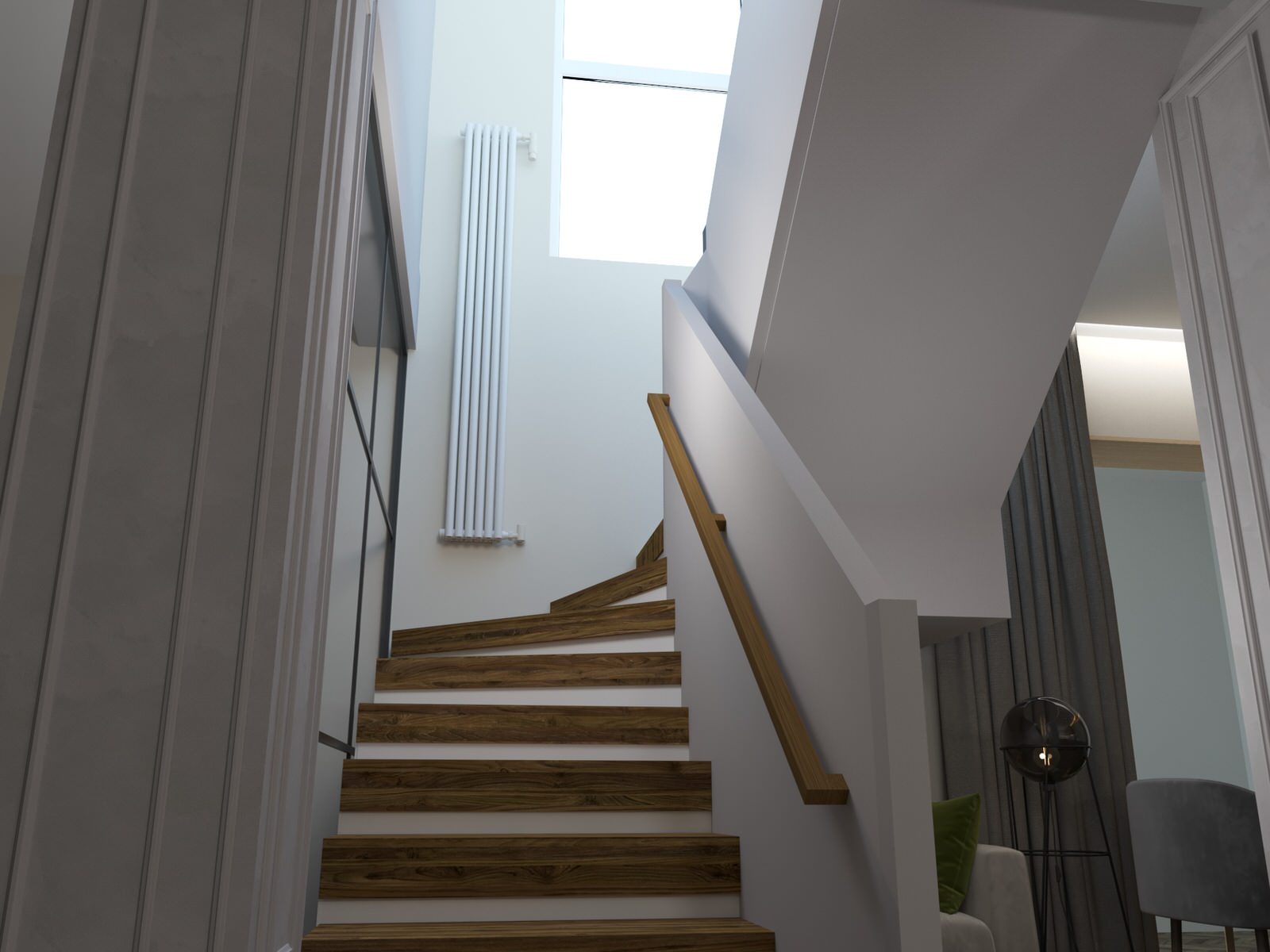 Холл в проекте " Таунхаус для большой семьи"