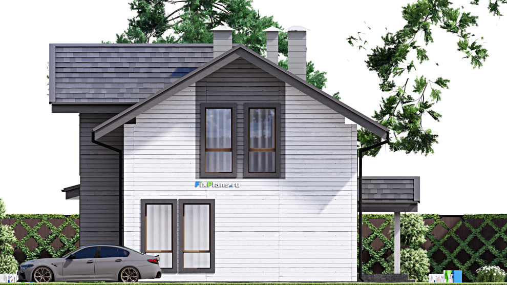 Проект дома с мансардой 11х15 м S159м2 F-15164