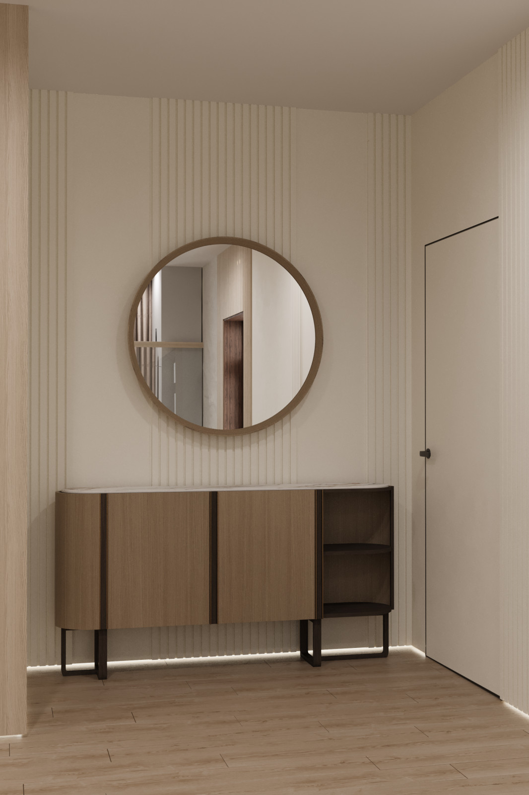 3 этаж частного жилого дома. Холл. Лестница