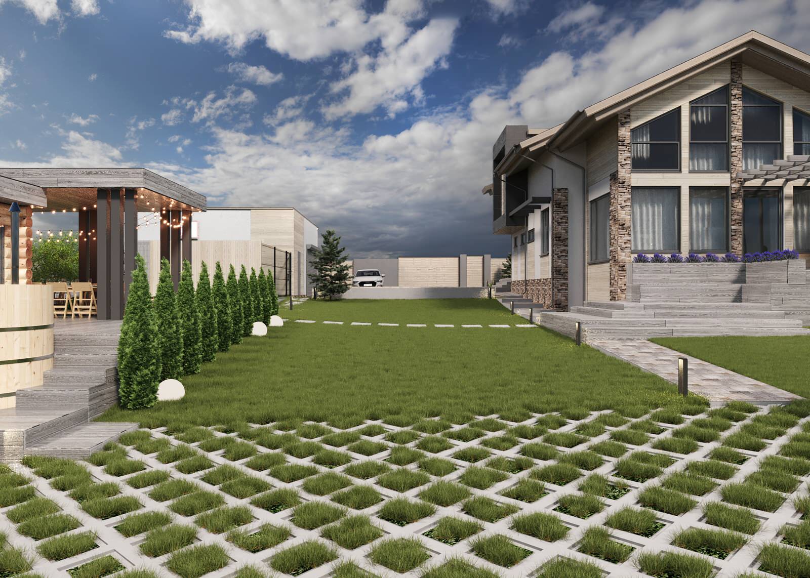 Ландшафтный дизайн участка в п. Южный прииск