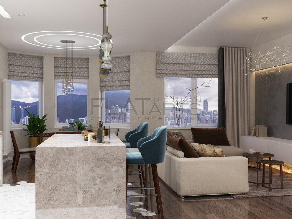 Дизайн 2-ной кв. 120кв.м. Современный стиль